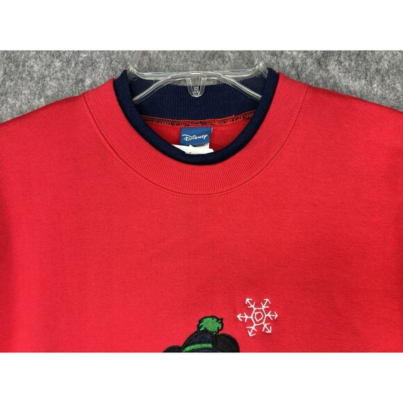 Vintage Disney Mickey Mouse Sweatshirt Women’s PM Red Scarf Embroidered - Picture 3 of 11